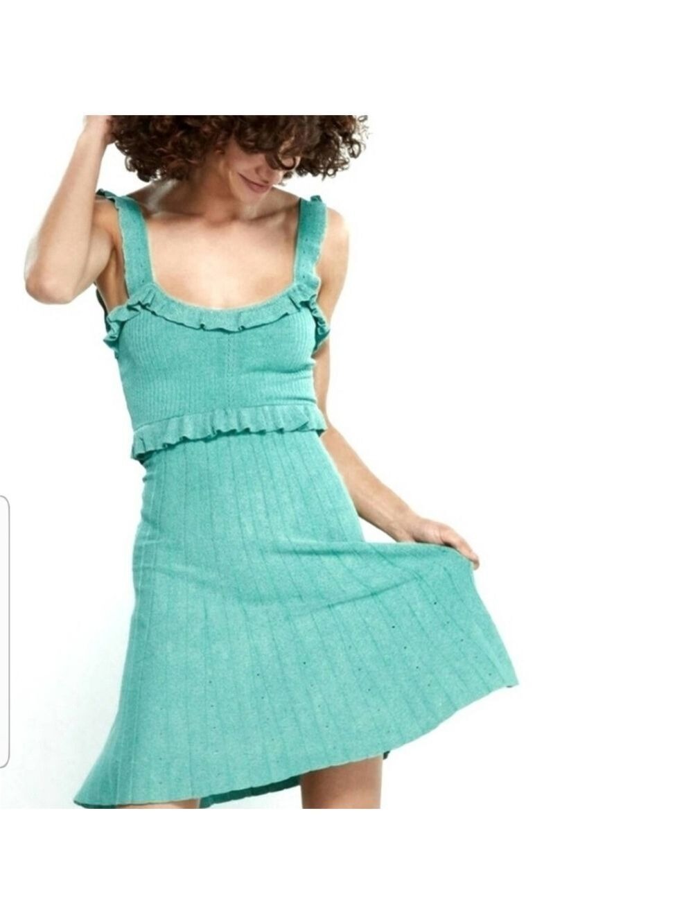 John + Jenn Knit Ruffled Dress, Size L